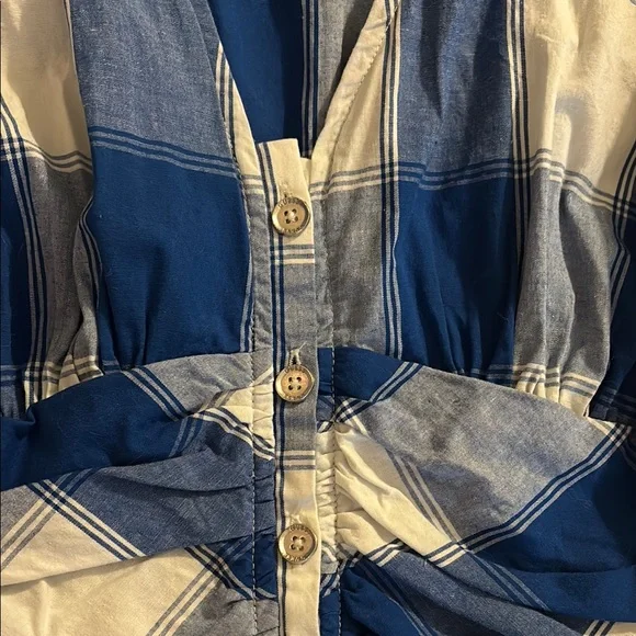 Guess Blue and White Plaid Dress - Picture 3 of 4